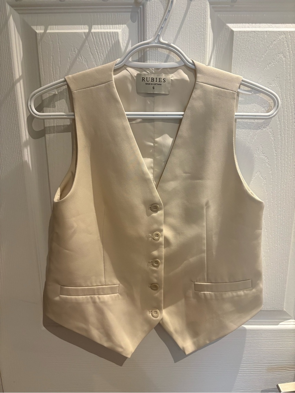 Rubie's Women's Cream Button Vest